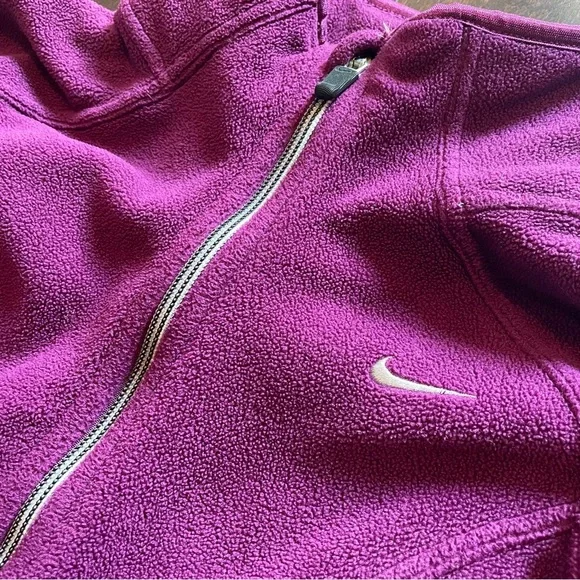 Nike Vintage Therma-FIT Women’s Size XS Full-zip Fleece Jacket Purple - Picture 3 of 6